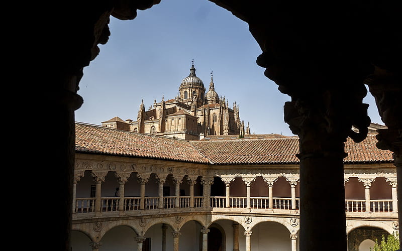 Monastery in Salamanca, Spain, Christianity, Spain, Salamanca, monastery, HD wallpaper