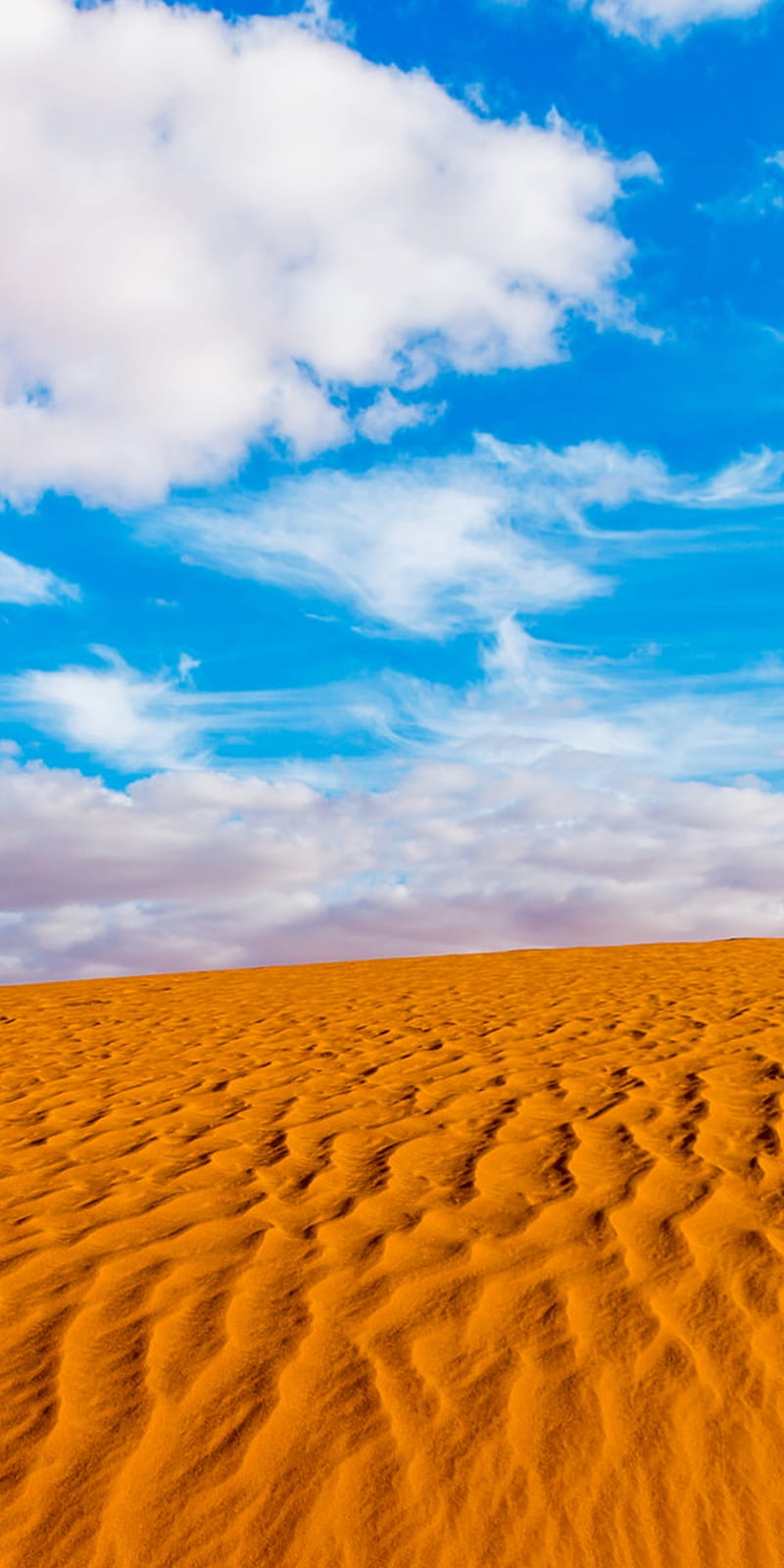 Desert, clouds, dunes, nature, sahara, sand, sky, HD phone wallpaper