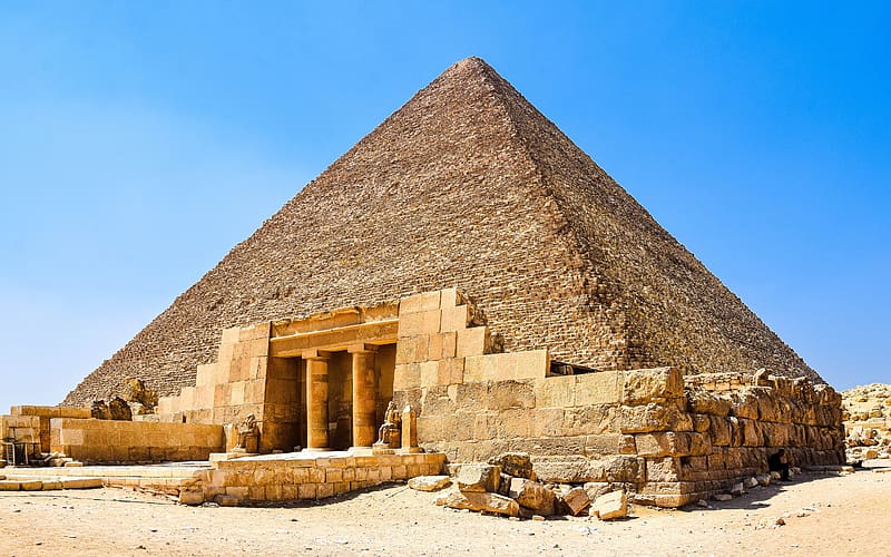 Pyramids Tourist Attraction Gizeh Egypt, HD wallpaper