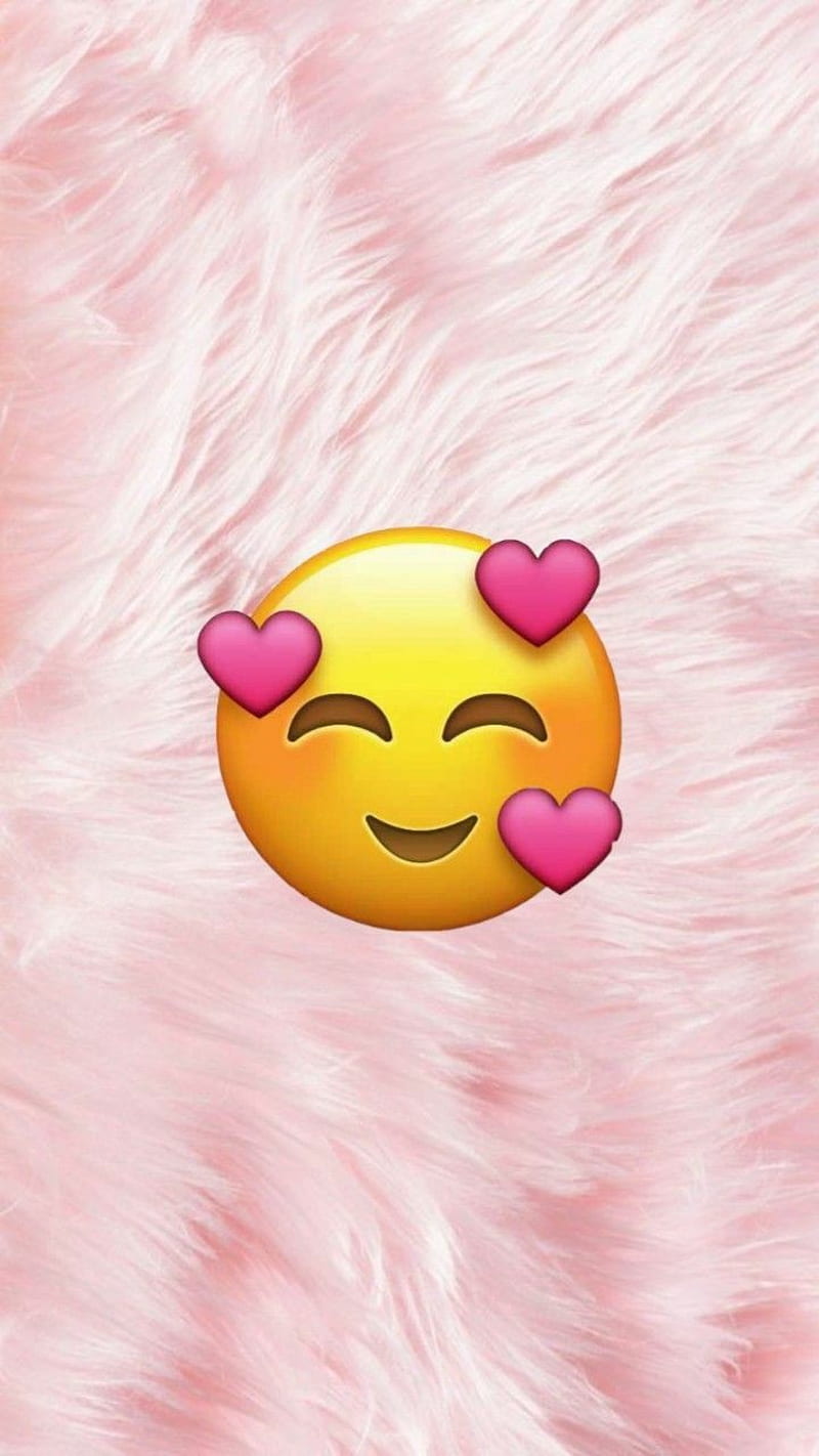Emoji, aesthetic, blushing, cute, corazones, mood, pink, HD phone ...