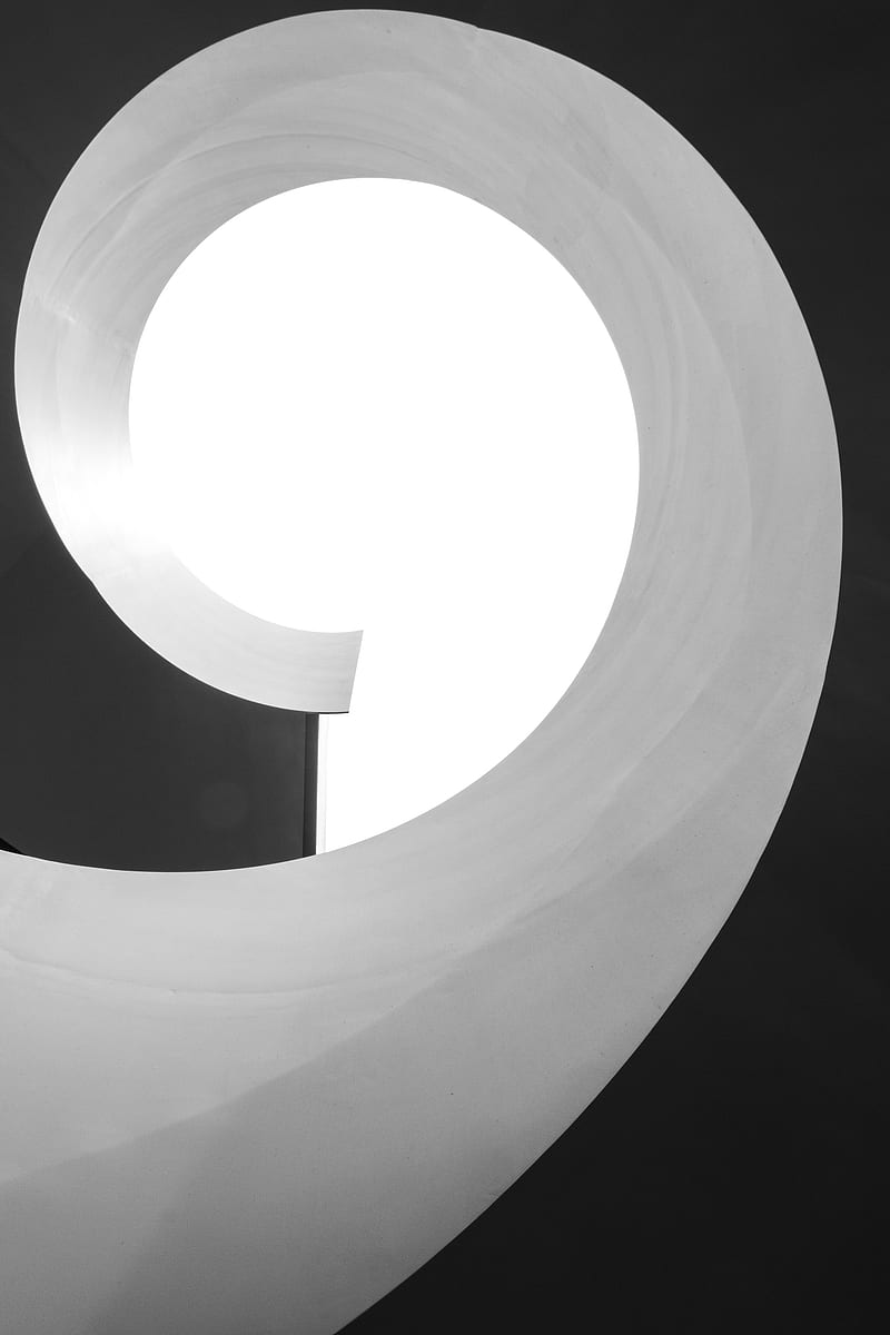 spiral, minimalism, bw, swirling, HD phone wallpaper