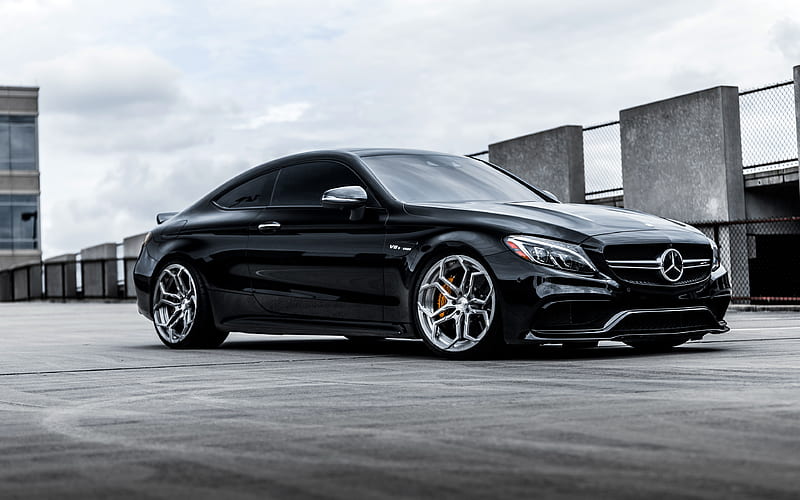 Mercedes-AMG C63S Coupe, 2018 cars, Velos XX Forged Wheels, tuning, supercars, C-class, Mercedes, HD wallpaper