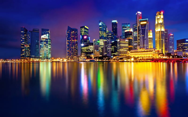 Singapore Cityscape, singapore, city, world, beautiful-places, HD wallpaper