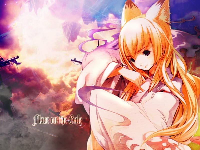 Among the Flare, Cute, Fox, Anime Girl, HD wallpaper | Peakpx