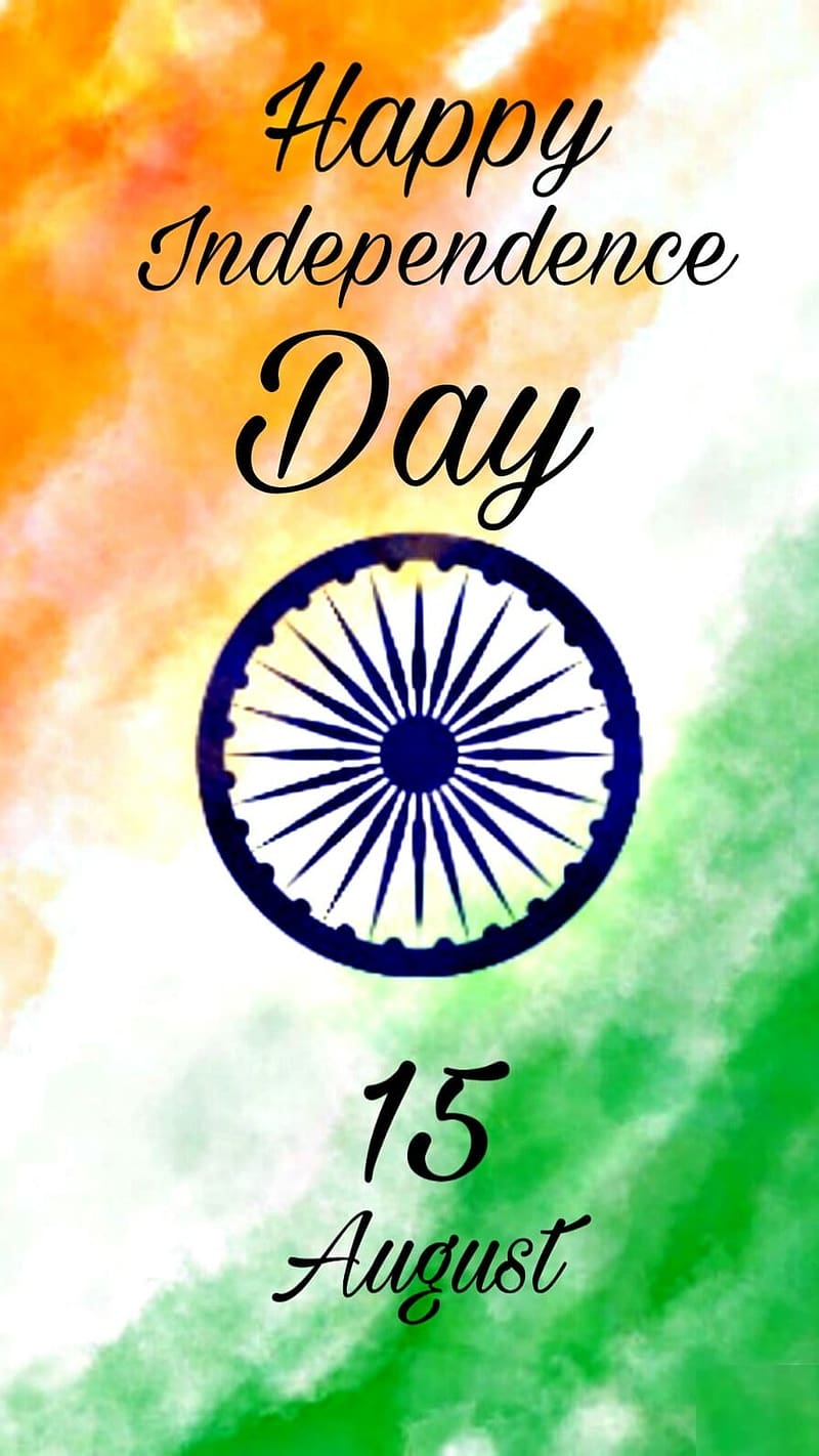 15 August Tiranga, 15 august happy independence day, 15 august, happy independence day, HD phone wallpaper