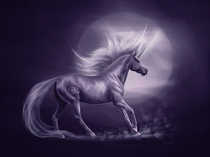 Unicornio en morado, fantasía, hermoso, morado, unicornio, Fondo de  pantalla HD | Peakpx