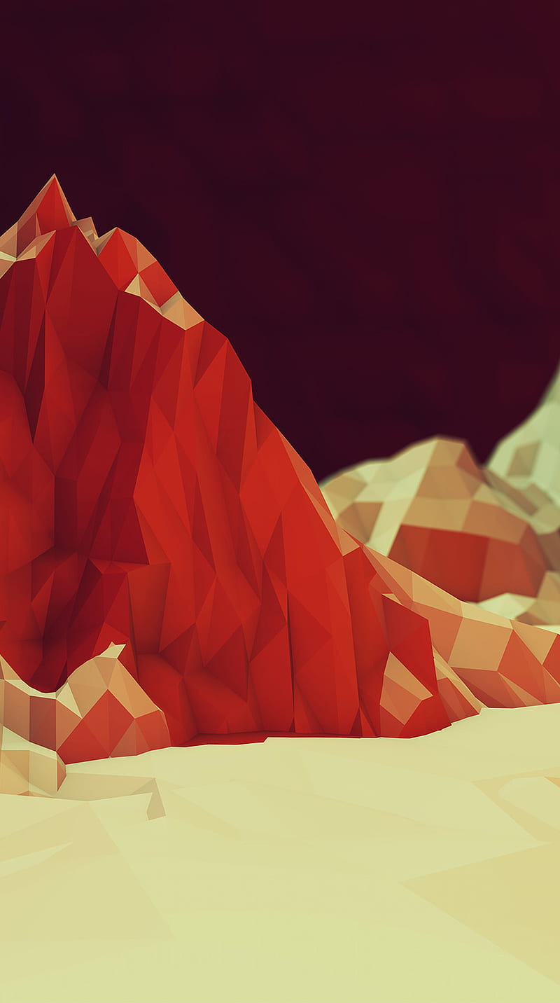 low poly mountains, abstract, cool, low poly, mountain, HD phone wallpaper