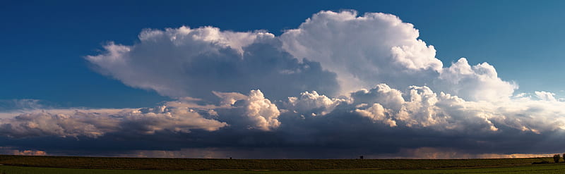 Thunder Clouds above the Dutch landscape Ultra, Nature, Sun & Sky, Landscape, Netherlands, Holland, Clouds, Weather, dutch, thunder, HD wallpaper