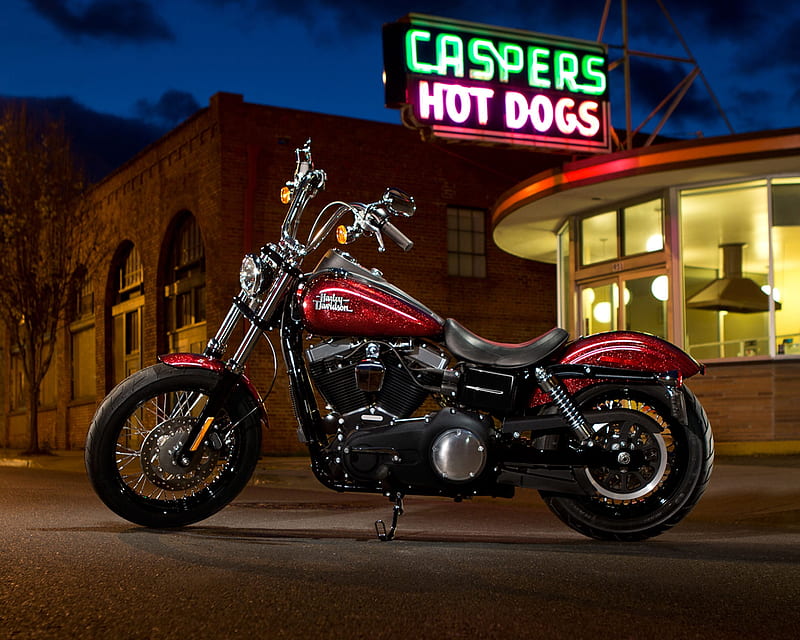 Red Harley, sparkle, red, davidson, motorbike, harley, glisten, HD wallpaper
