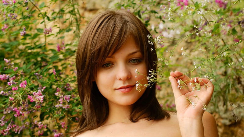 Amelie in Trees, Smellig, Forest, Flowers, Amelie, HD wallpaper