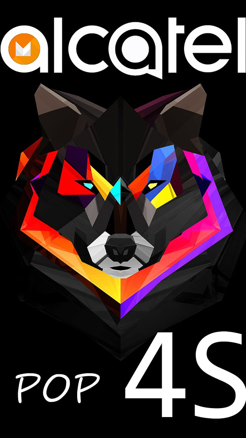 Alcatel pop 4s wolf, 1080x1920, black, escuro, lobo, preto, HD phone wallpaper