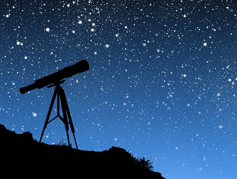a view, stars, telescope, universe, space, HD wallpaper