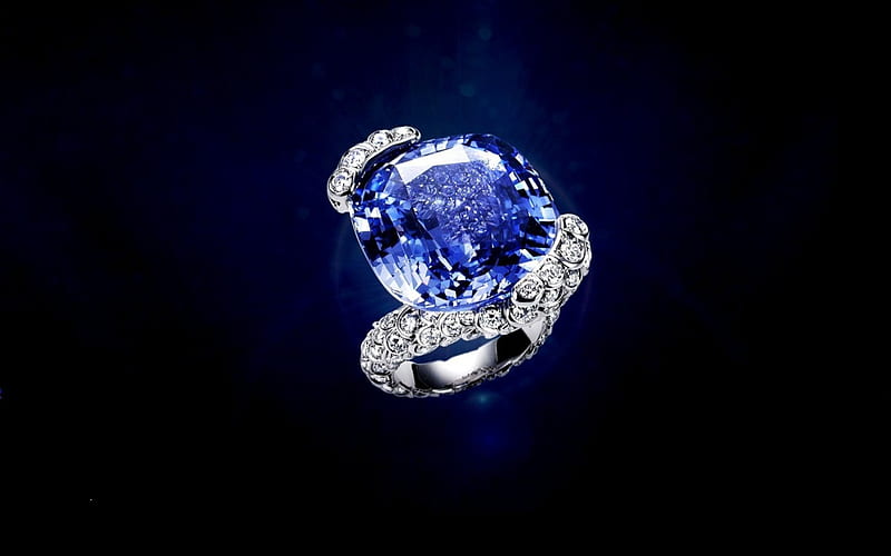 Ring, rings, Jewellery, diamonds, blue, diamond, HD wallpaper