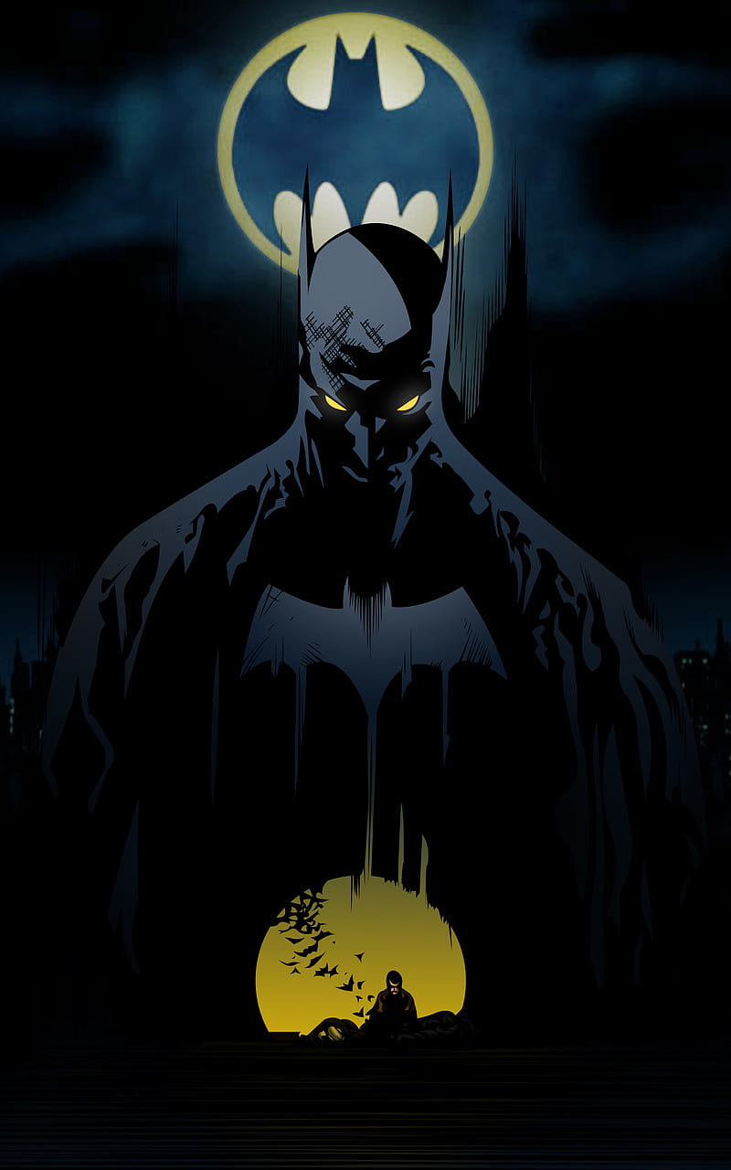 Dark Knight, bat symbol, batman, HD phone wallpaper