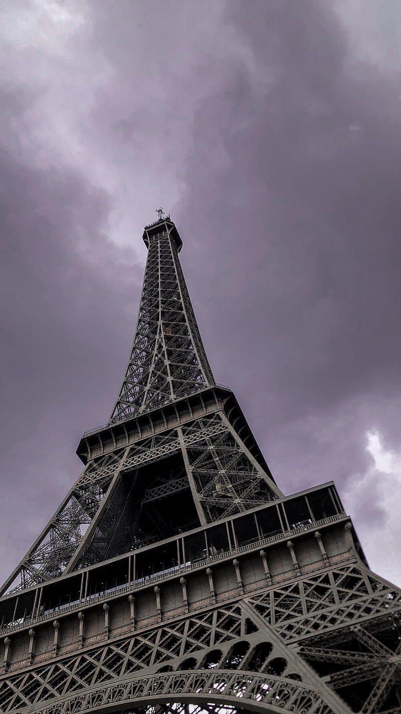 Eiffel Tower (pink), Paris, HD phone wallpaper