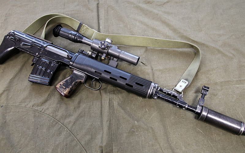 Dragunov SVU, SVU-AS, SVD sniper rifle, bullpup configuration, Sniper rifle, combat weapons, Russian rifles, HD wallpaper