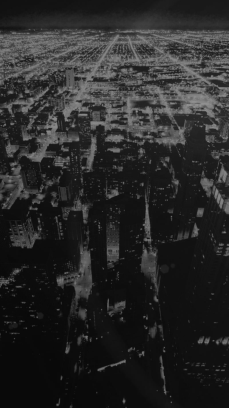 Chicago Night Sky City Dark #iPhone #plus #. City , Black iphone, Tumblr iphone, Chicago Black and White, HD phone wallpaper