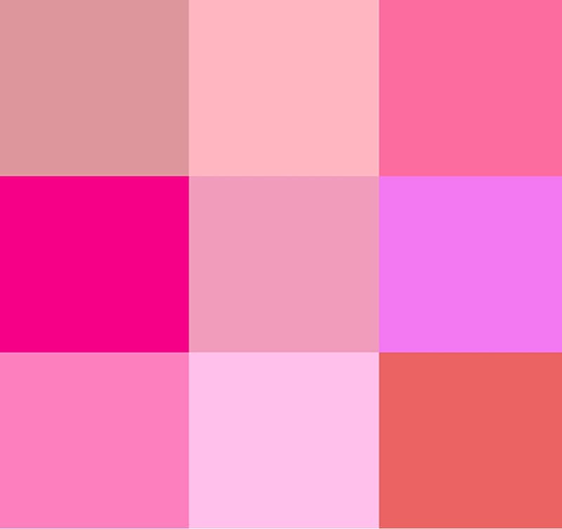 Pinks, Colors, Tones, Rosados, Variations, HD wallpaper