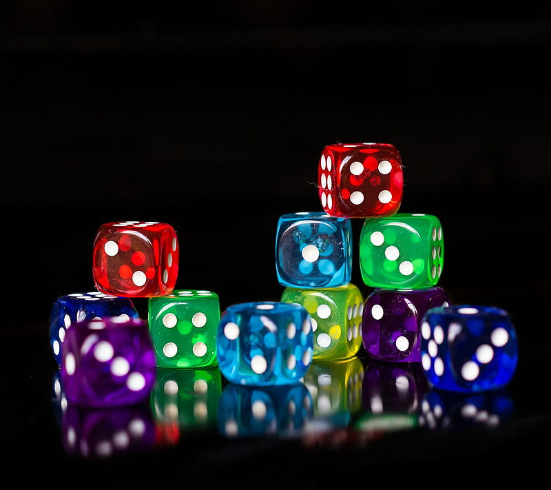 Dice, abstract, color, HD wallpaper