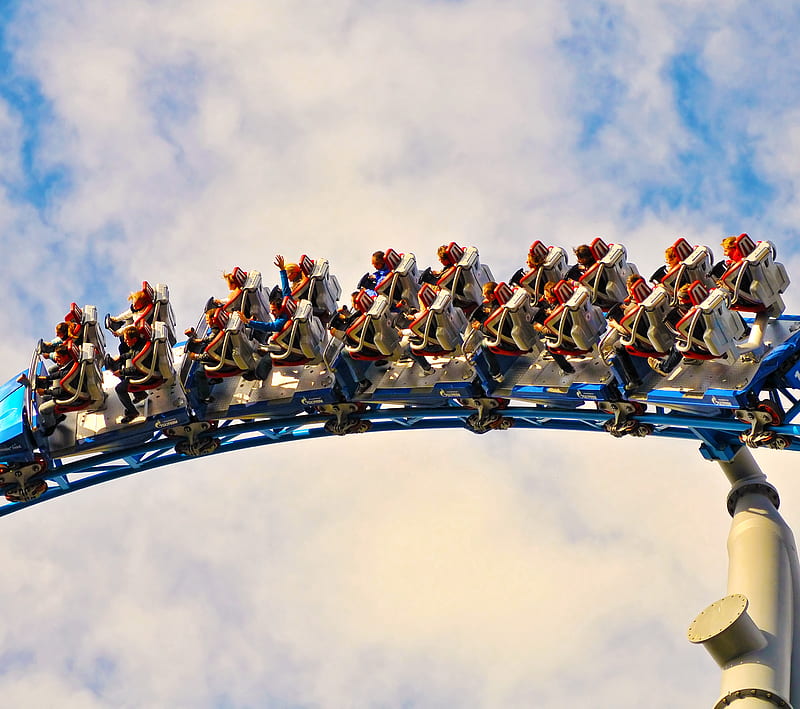 Rollercoaster 2, amusement park, fun, rides, HD wallpaper