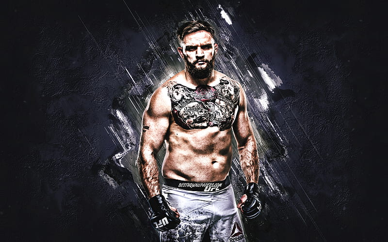 John Phillips, UFC, MMA, Welsh fighter, portrait, gray stone background, Ultimate Fighting Championship, HD wallpaper