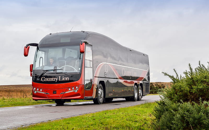 Plaxton Elite 2020 buses, passenger transport, R, passenger bus, Plaxton, HD wallpaper