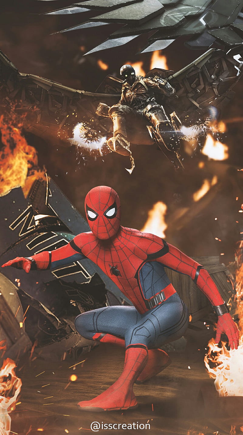 Spiderman vs vulture, avengers, ghost, infinitywar, marvel, mortal,  sscreation, HD phone wallpaper | Peakpx