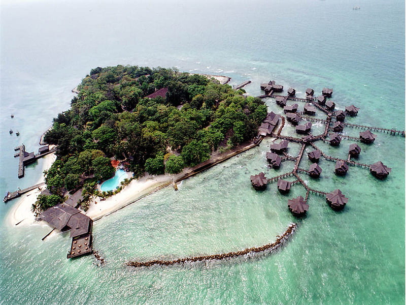 Kepulauan Seribu at Indonesia, bonito, island, sea, panorama, HD wallpaper