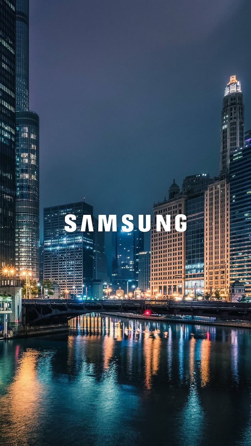 Samsung City, brands, landscape, logos, night, skyline, technology, tokyo, HD phone wallpaper