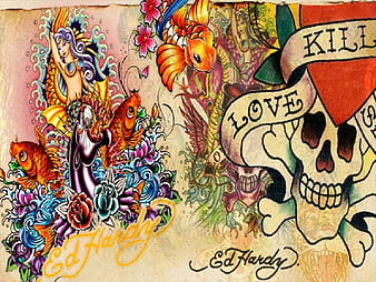 Ed Hardy Wallpapers  Top Free Ed Hardy Backgrounds  WallpaperAccess
