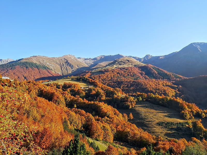 bBeautiful mountais OF prevalle, Mountains, Shadows, Sky, Autumn, HD wallpaper