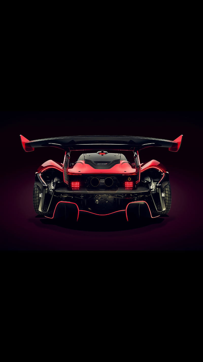 Mclaren, back, car, fast, rear, red, sport, super, HD phone wallpaper