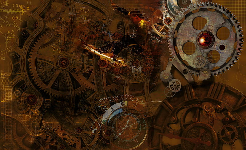 clock gears wallpaper