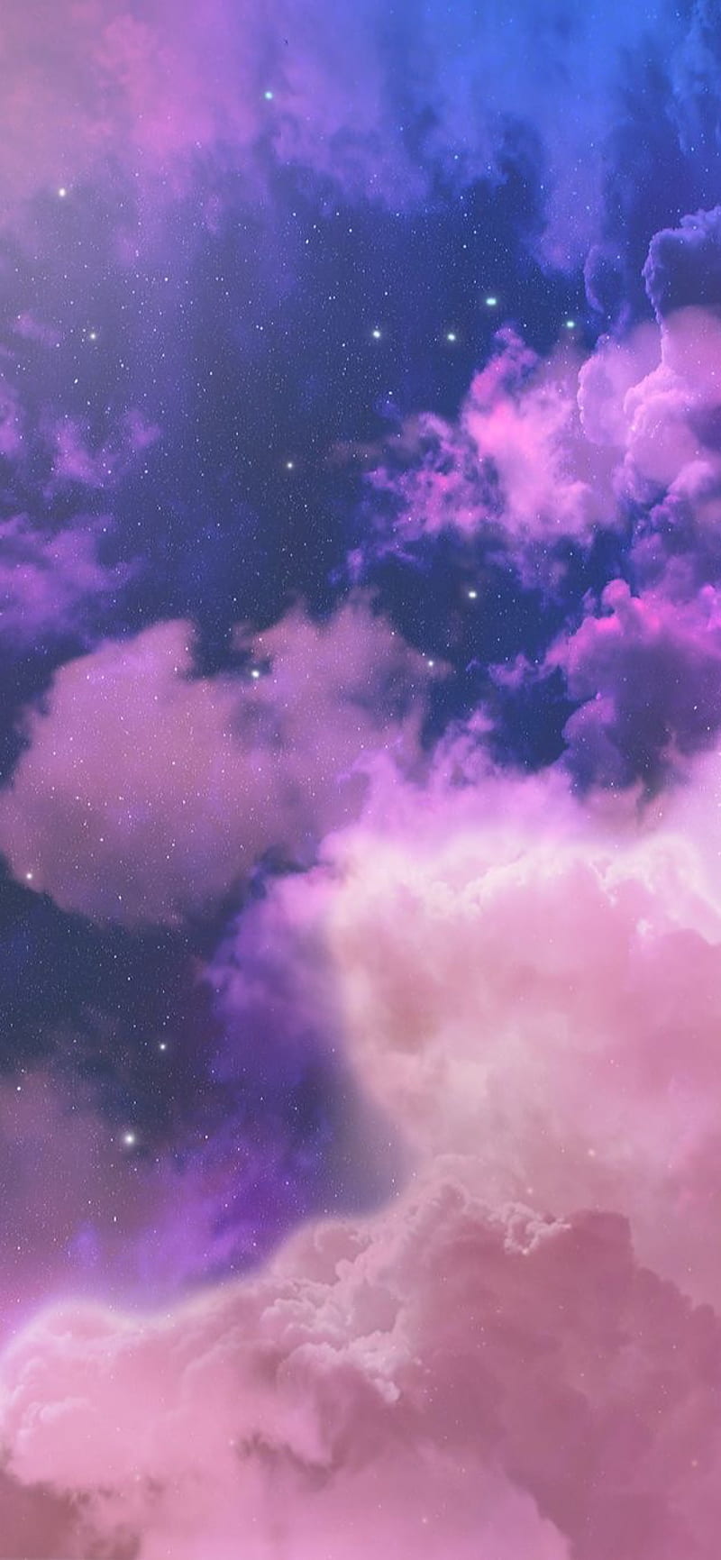 Clouds, blue, galaxy, nature, purple, sky, HD phone wallpaper
