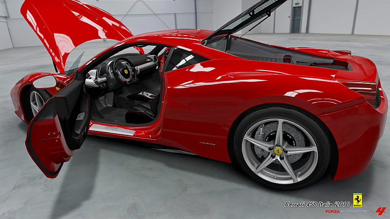 Ferrari 458 Italia '2010, Italia, Motorsport, Xbox, Forza, 4, Ferrari, 2010, 458, Horizon, 360, HD wallpaper