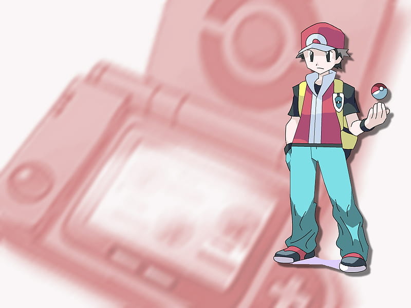 Pokemon Trainer, red, pokeball, anime, trainer, pokemon, pokedex, HD wallpaper