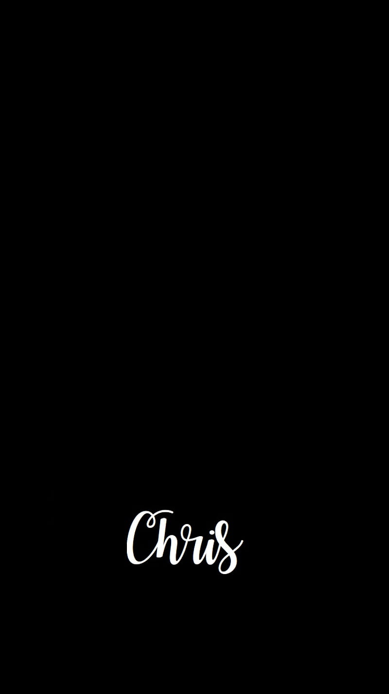 Chris, black, name, plain, HD phone wallpaper