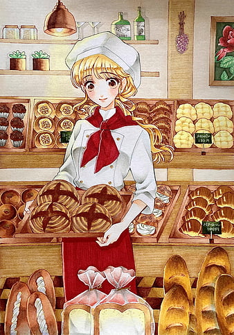 Free Vectors | Bakery bread _ anime style