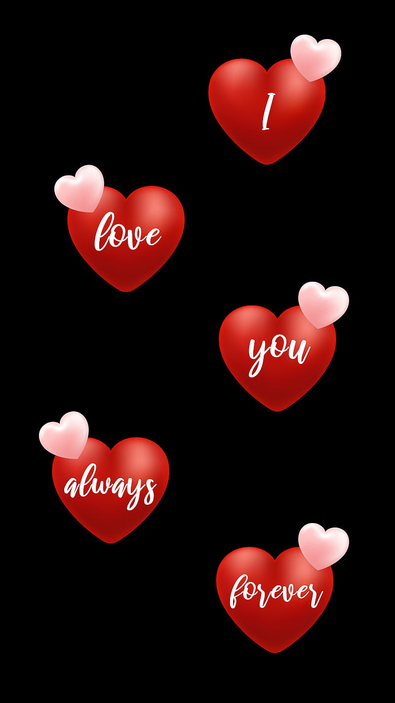 I love you forever, black, crush, cute, heart, corazones, in love, love,  valentine, HD phone wallpaper | Peakpx