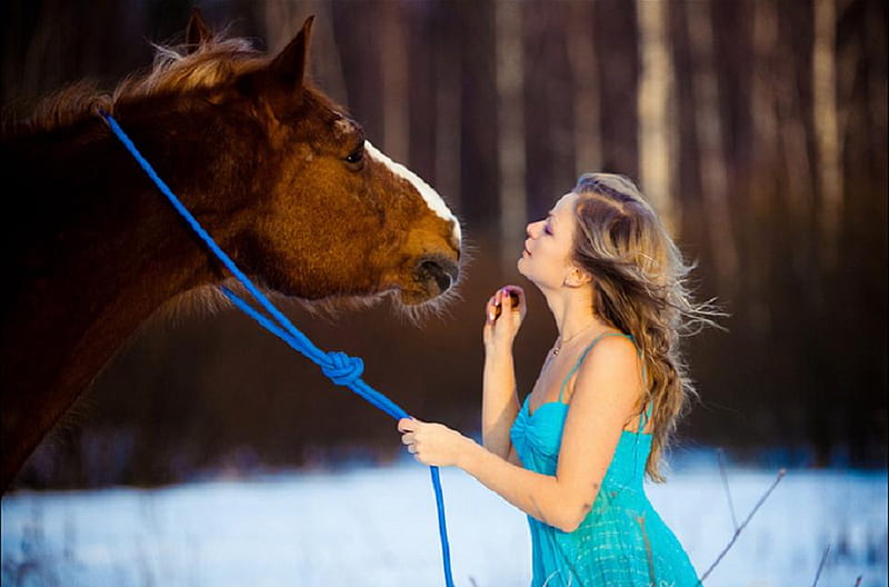 Beauty and the wild, pretty, female, lovely, model, beauty, horse, animals,  HD wallpaper | Peakpx