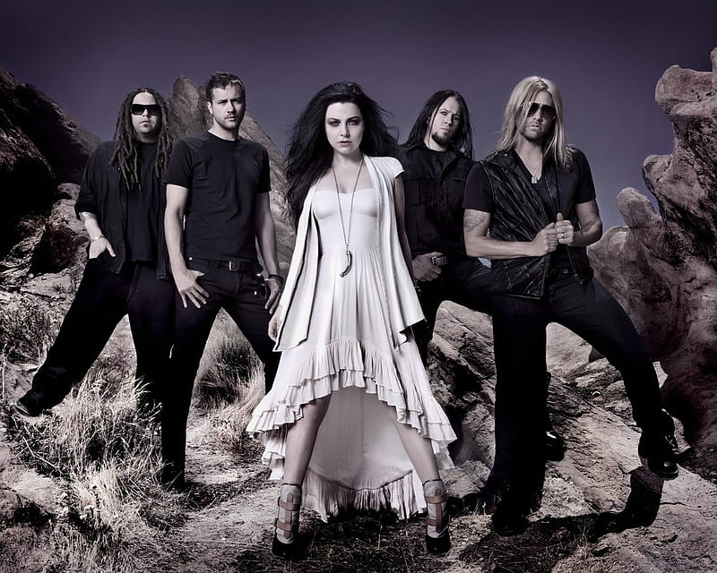 Evanescence, artist, group, rock, music, amy lee, beauty, star, HD wallpaper