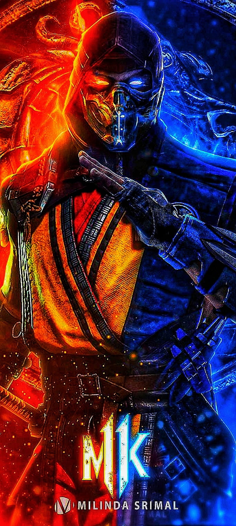 Fire and Ice, sub0, scorpion, HD phone wallpaper