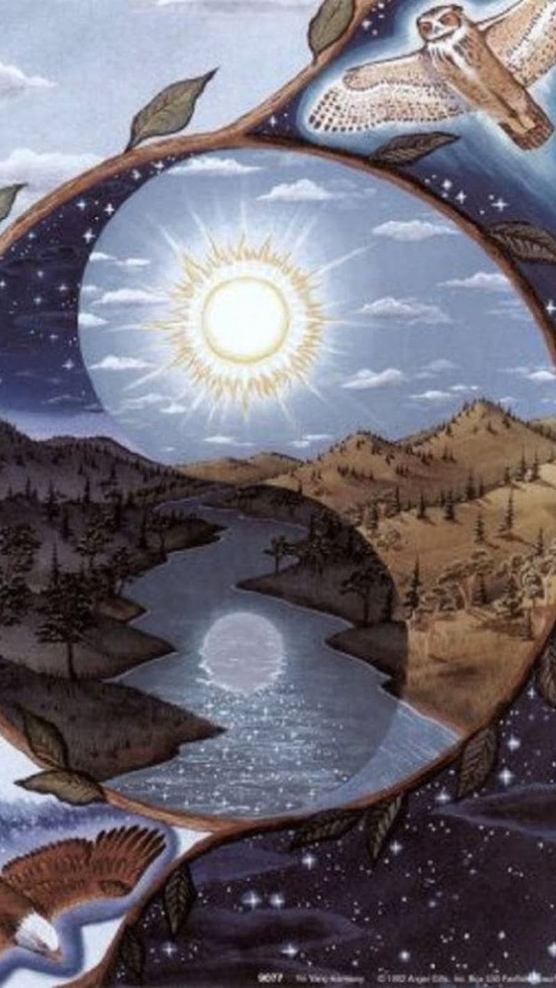 Day Night Alchemist Moon Sun, day night, alchemist, moon, sun, HD phone wallpaper