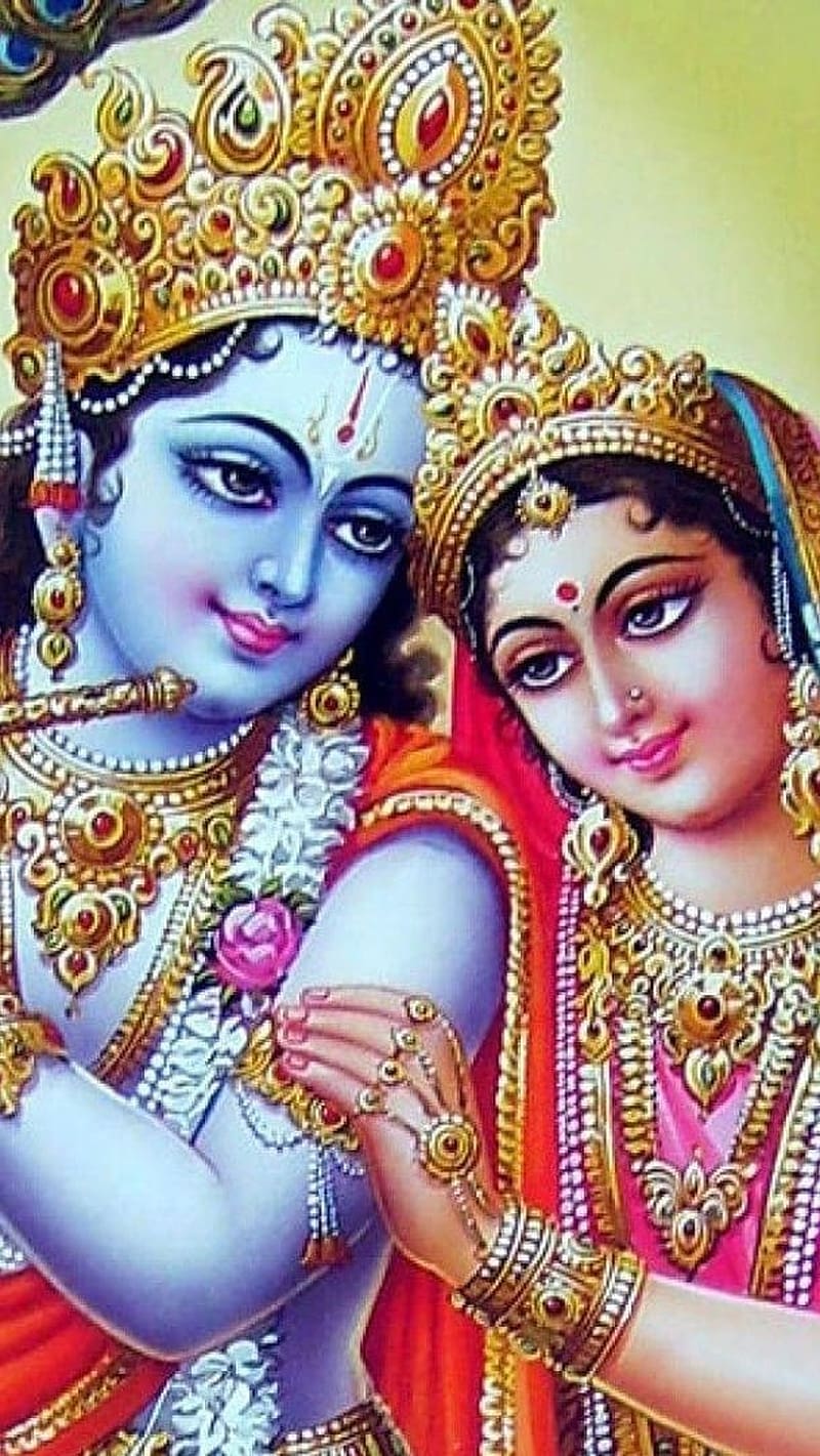 Radha Krishna Bhagwan Ke, Devotional, hindu god, lord krishna, HD phone wallpaper