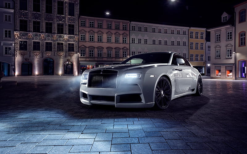 Rolls-Royce Wraith, Spofec, 2017, Night, luxury car, tuning Wraith, Rolls-Royce, HD wallpaper