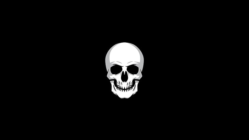 Skull Logo, skull, logo, artist, artwork, digital-art, dark, black, HD wallpaper