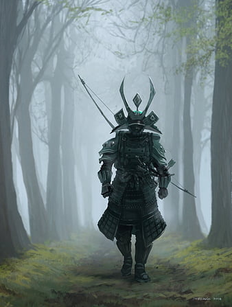samurai, warrior, artwork, HD phone wallpaper