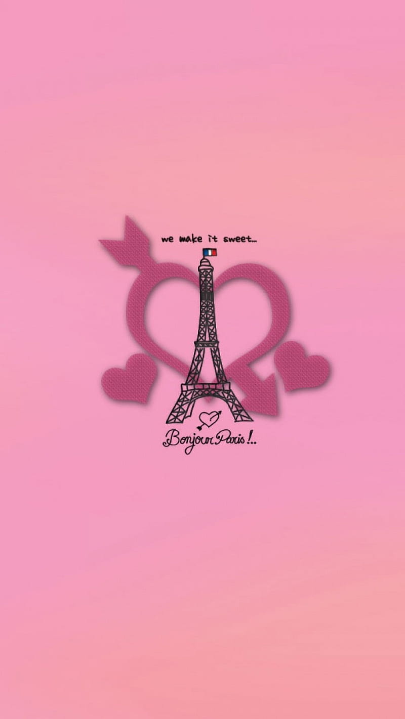 Paris Love , pink, hurt, romantic, HD phone wallpaper