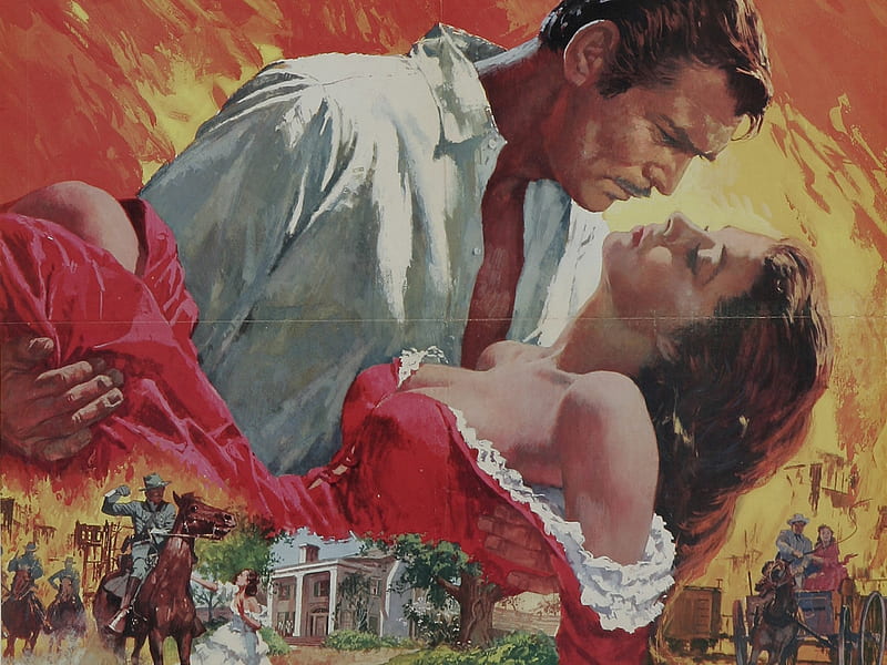 Gone With The Wind, 1939, tara, movie, vivien leigh, civil war, classic, clark gable, HD wallpaper