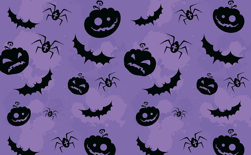 Halloween Holiday Background Bats... Ultra, Holidays, Halloween, background, Bats, Holiday, jackolanterns, HD wallpaper